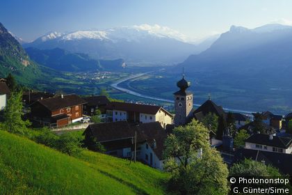 El pueblo de Triesenberg, Lichtenstein