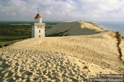 Leuchtturm in einer Sanddüne