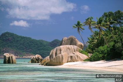 Strand in Anse Source d'Argent auf La Digue