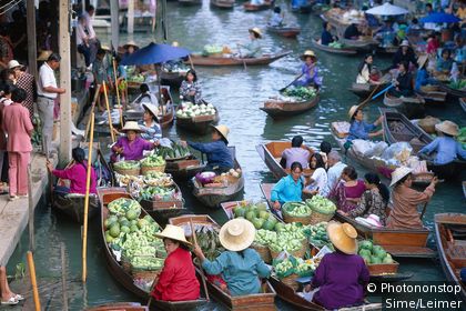 Schwimmender Markt in Bangkok