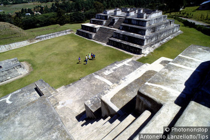 Central America,Guatemala, Zaculeu. Maya step pyramids