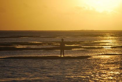 Child at sunset