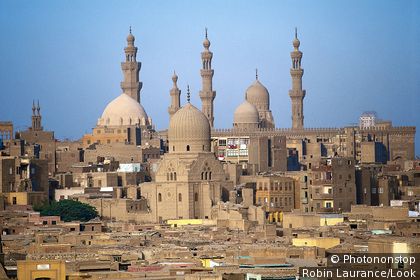 Mosques and minarets, old Cairo, Egypt