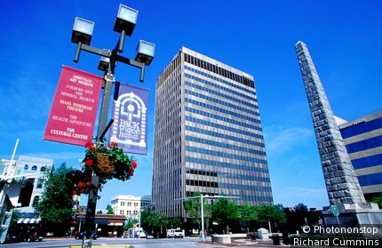 Pack Square, downtown Asheville, North Carolina, United States of America
