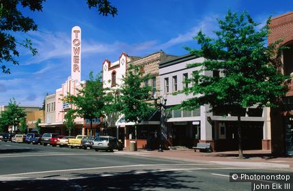 Downtown street scene. Bend, Oregon, United States of America
