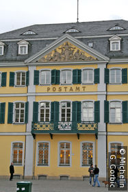 façade de la postamt sur la Münsterplatz
