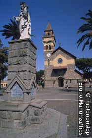 Italy, Sardinia, Arborea, parish church in Piazza Maria Ausiliatrice
