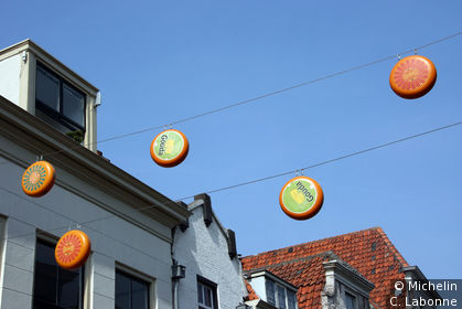 Guirelande supendue dans les rues de Gouda