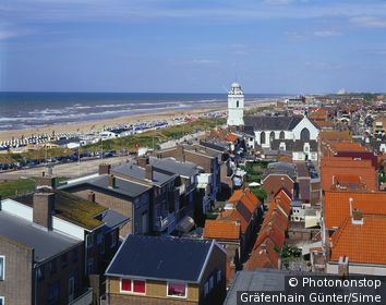 Pays-Bas, Hollande Méridional, Katwijk aan Zee, Benelux - View of beach