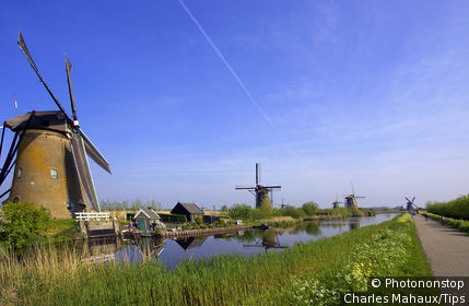 Europe, Netherlands, South Netherlands, Kinderdijk, windmills