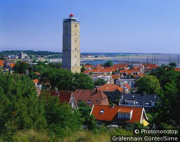 Pays-Bas, Holland-Septentrional, îles de la Frise Occidentale, West Terschelling, Benelux - Brandaris Lighthouse