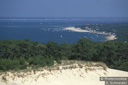 Vue plongeante sur le bassin d'Arcachon