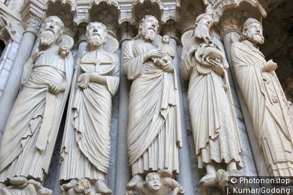 Cathédrale de Chartres, sculptures sur la porte nord