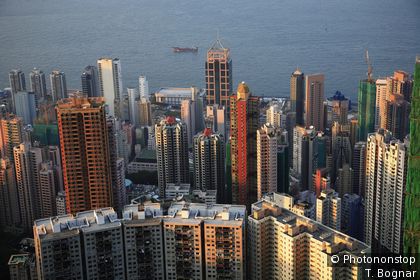 Bird's eye view of Hong Kong