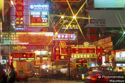 Night-time atmosphere in Hong Kong