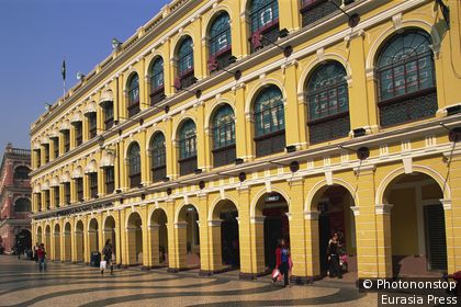 China,Macau,Senado Square,Portugese Colonial Buildings