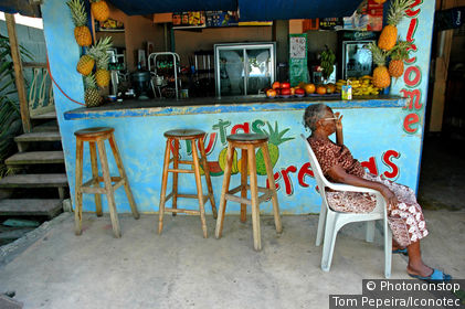 Costa Rica, côte caraïbes, Puerto Viejo, café local