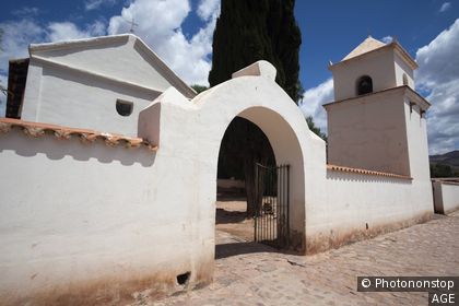 Argentina, Jujuy Province, Quebrada de Humamuaca canyon, Uquia, 17th century church, exterior