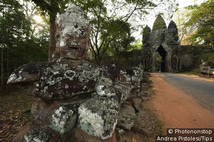 Cambodia, Siem Reap, Angkor Thom, North Gate