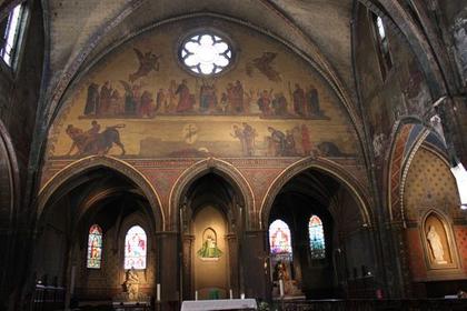 Fresque de saint Saturnin et du taureau