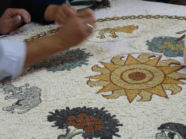 le travail des mosaïques