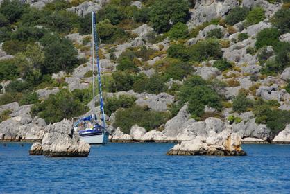 mouillage en baie de Kekova