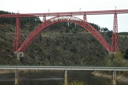Viaduc de Garabit et retenue de Grandval