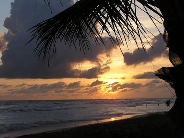 Coucher de soleil sur la plage