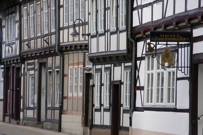 Carved half-timbered houses