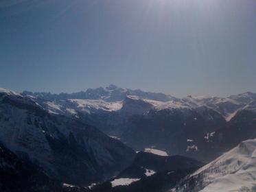 panorama d'la chaîne du mont-blanc du haut de ts de chamoissieres