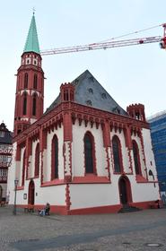Romerberg square. St Nicholas church.