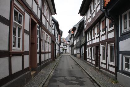 Carved half-timbered houses