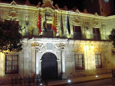AYUNTAMIENTO DE LORA DEL RIO. VISTA NOCTURNA
